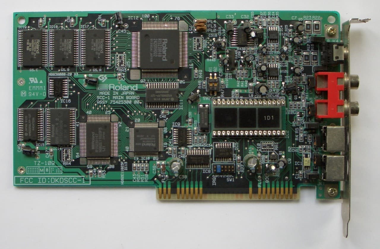 A Roland SCC-1 ISA sound card